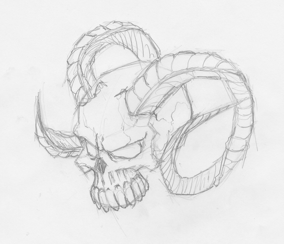 easy pencil drawings of skulls