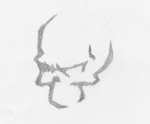 how to draw 3d skull
