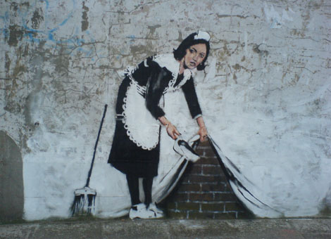 street maid graffiti banksy