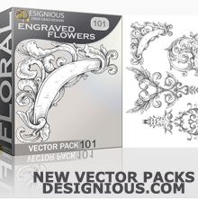 New Floral, Scrolls, Shields Vector Packs & Freebie