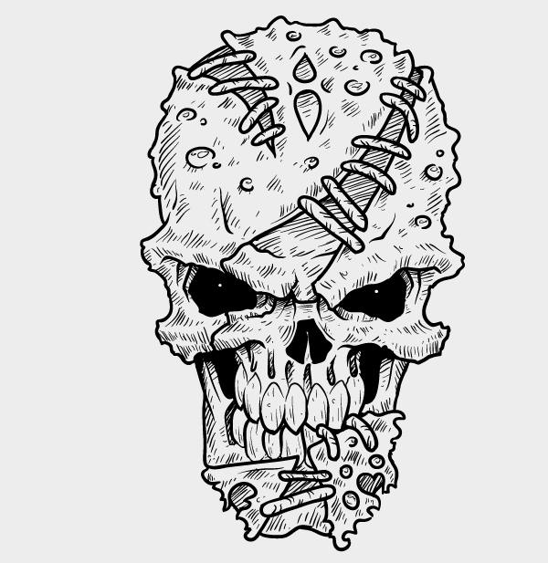 Weekly Freebie 2 Vector Skull From Pixel77 And How Its Made