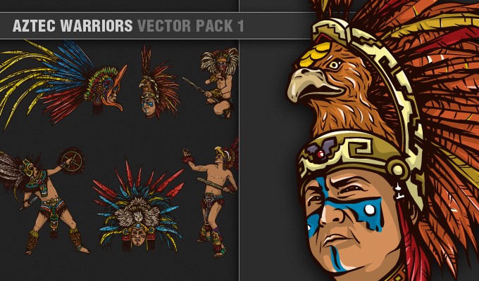 Aztec Warriors Vector Pack 1