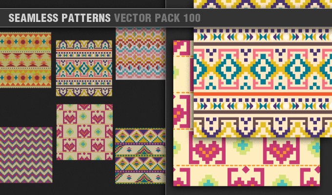 Seamless Patterns Vector Pack 100