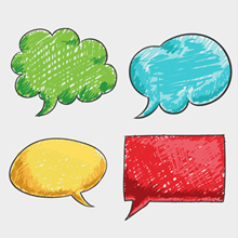 Free Vector of the Day #120: Scribbled Speech Bubbles