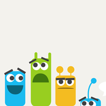 Free Vector of the Day #149: Cute Colorful Monsters - Graphic design ...