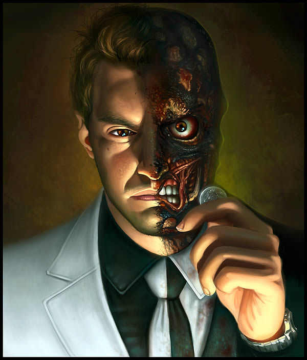 a "Two-Faced" Digital Painting in Photoshop