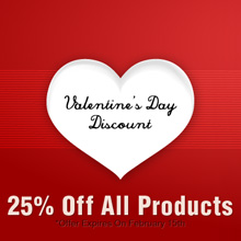 25% Valentine’s Day Discount and Treasure Hunt