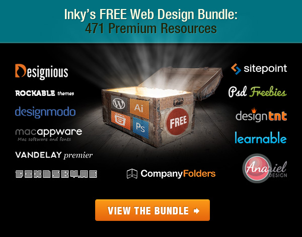 Inky Deals Free Web Design Bundle.