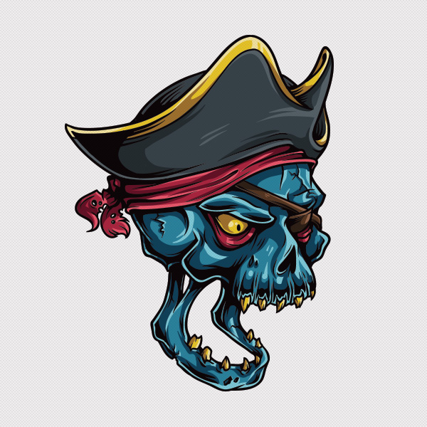 vector pirate skull