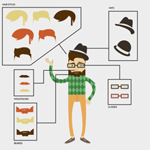 Free Vector of the Day #422: Hipster Character Builder