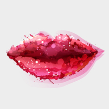 Free Vector of the Day #439: Watercolor Lips