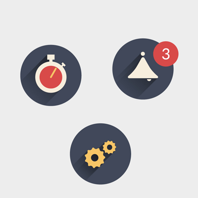Free Vector of the Day #469: Flat Shaded Icons