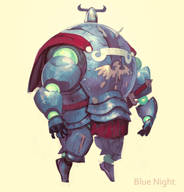 cartoon of a knight