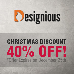 Christmas Discount: 40% off All Products at Designious.com!