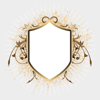 Free Vector of the Day #556: Ornate Blank Shield