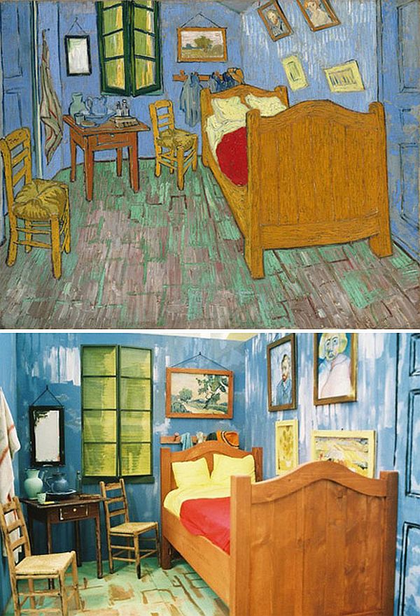 famous paintings recreated - Van Gogh's Bedroom in Arles Reimagined