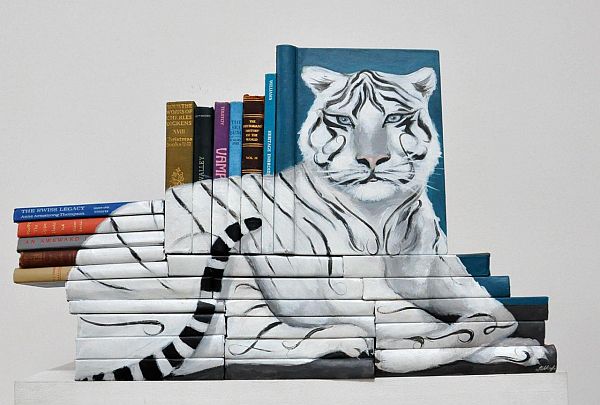 Artist-of-the-Week-Art-Painted-on-Stacks-of-Books-by-Mike-Stilkey-1