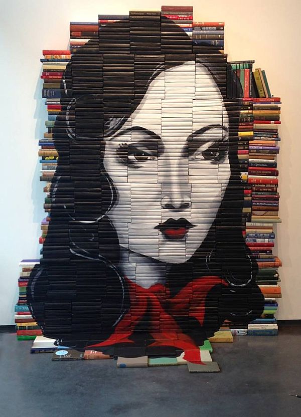 Artist of the Week: Art Painted on Stacks of Books by Mike Stilkey