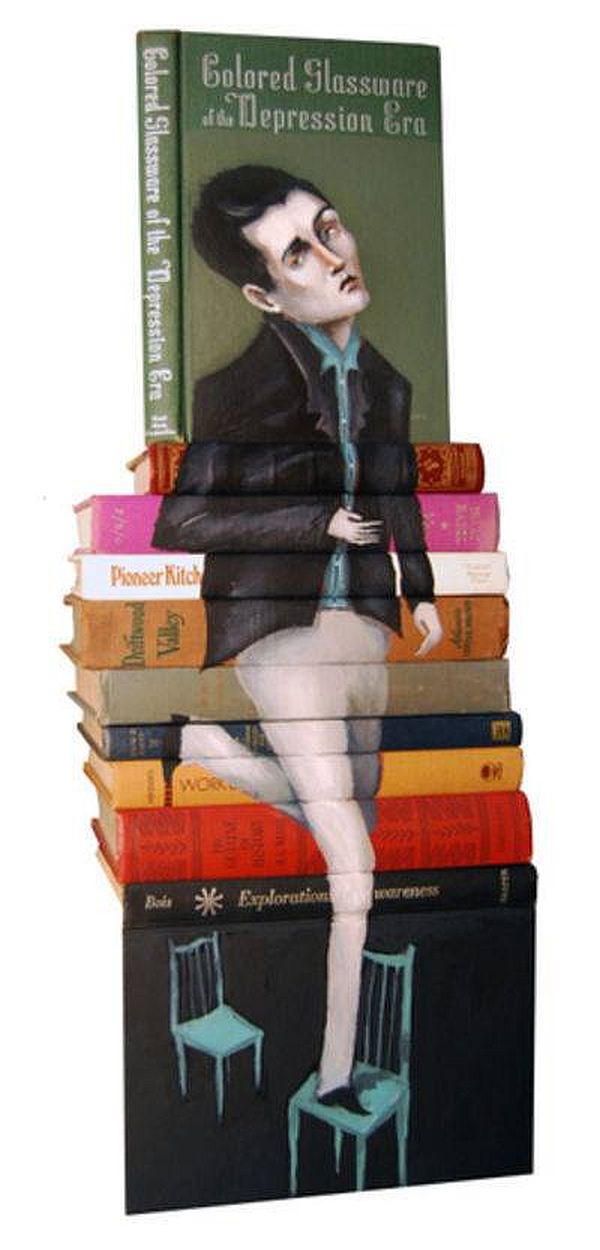 Artist-of-the-Week-Art-Painted-on-Stacks-of-Books-by-Mike-Stilkey-7