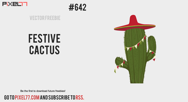 Download Festive Cactus Vector for FREE.
