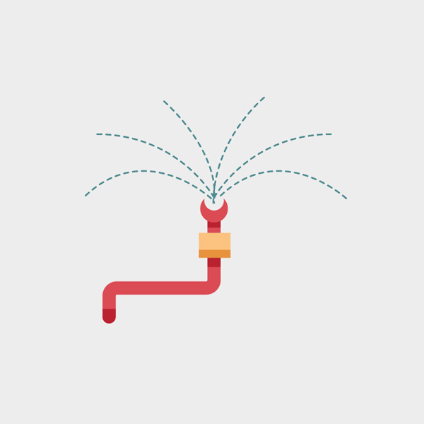 Free Vector of the Day #638: Water Sprinkler Vector