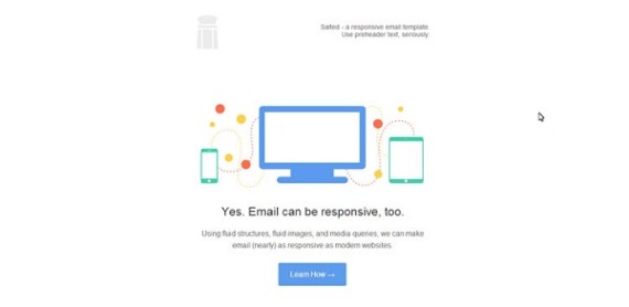 simple responsive email template - Salted Template
