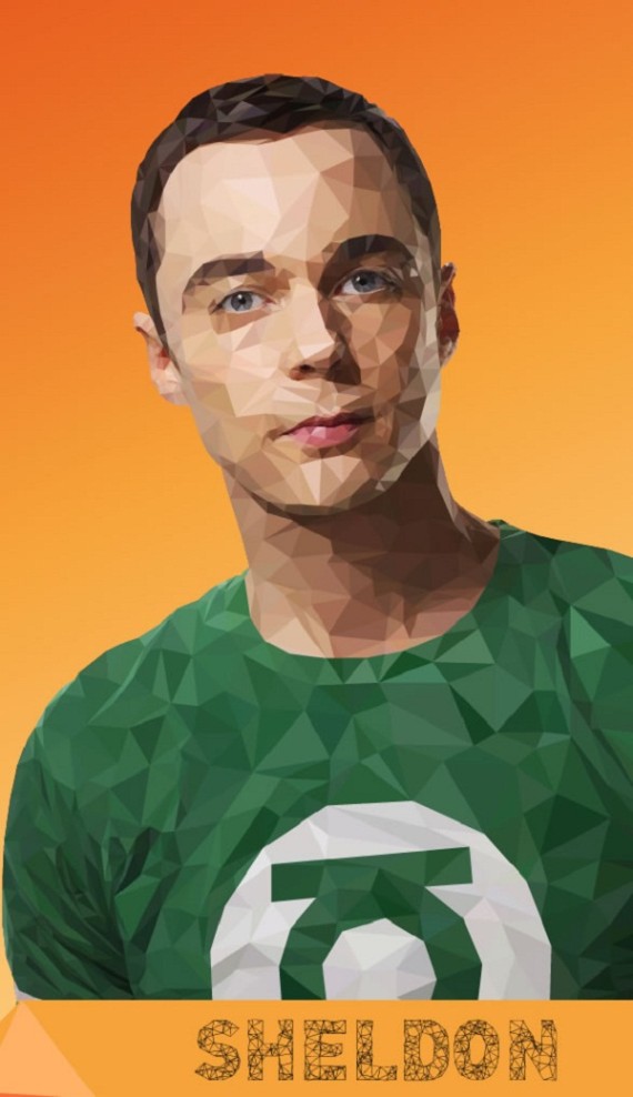 Artist-of-the-Week-Awesome-Low-Poly-Illustrations-of-The-Big-Bang-Theory-Cast-by-Mordi-Levi-1