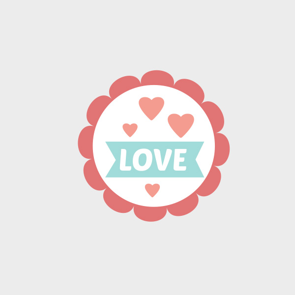 Free Vector of the Day #654: Editable Love Badge Vector