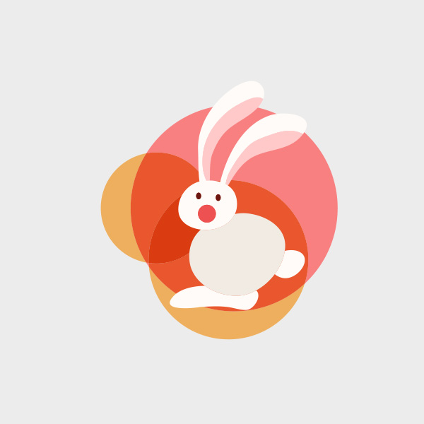 Free Vector of the Day #666: Flat Bunny Vector