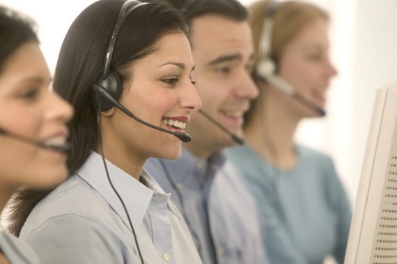 Smiling Telemarketer