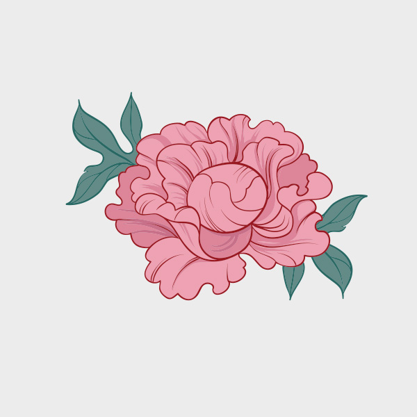 Free Vector of the Day #704: Vector Peony