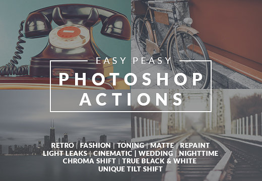 Easy Photoshop Actions – 71 Super Premium Actions for Only $24