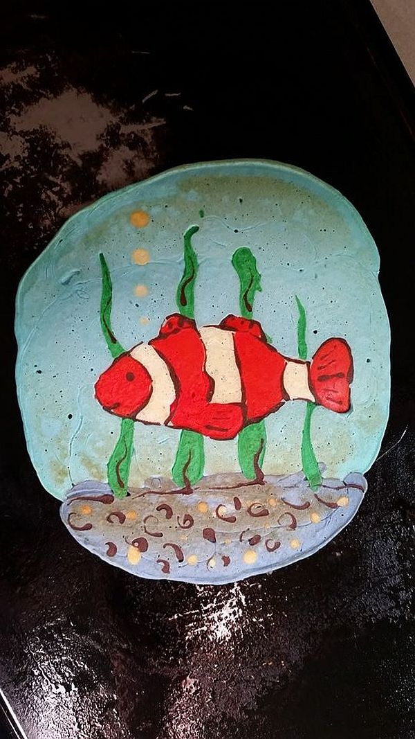 Creative Dad Makes Colorful Artistic Pancakes For His Kid
