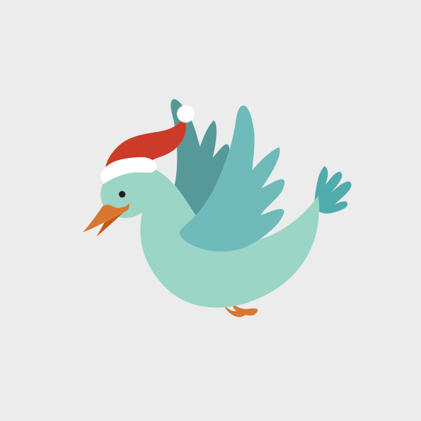 Free Vector of the Day #726: Christmas Bird Vector