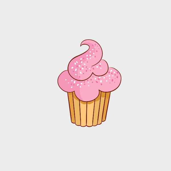 Free Vector of the Day #743: Vector Cupcake