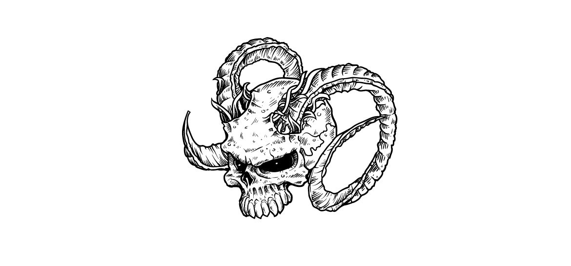 evil skull coloring pages