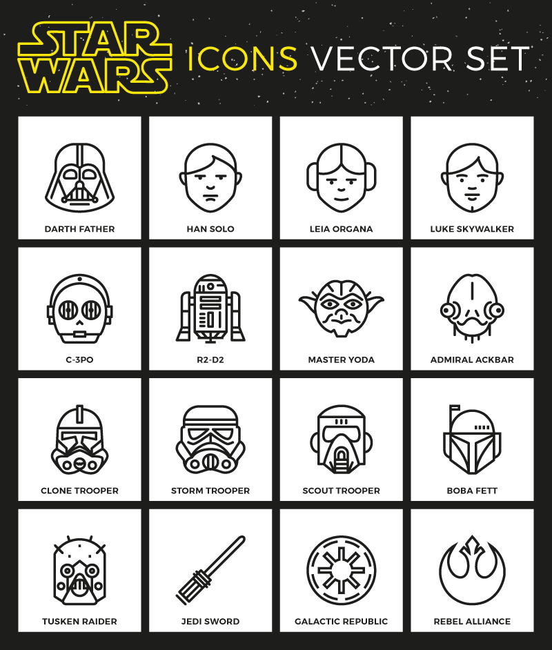 star wars icons