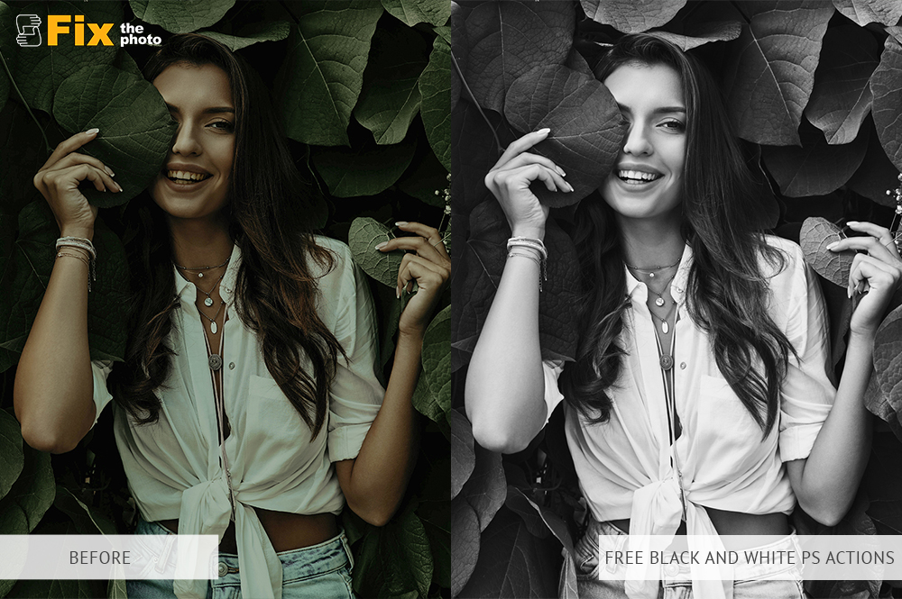 free black and white photoshop action
