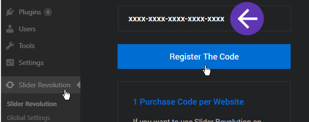 Slider Revolution Responsive WordPress Plugin - plugin setup