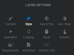customizing a layer