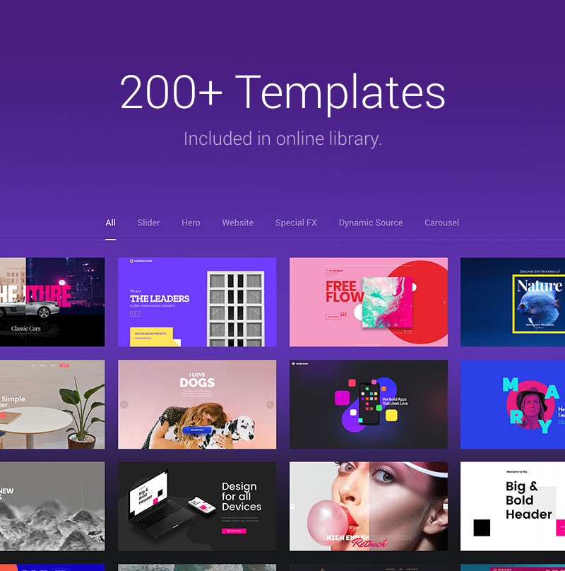 Slider Revolution Responsive WordPress Plugin - 200 templates