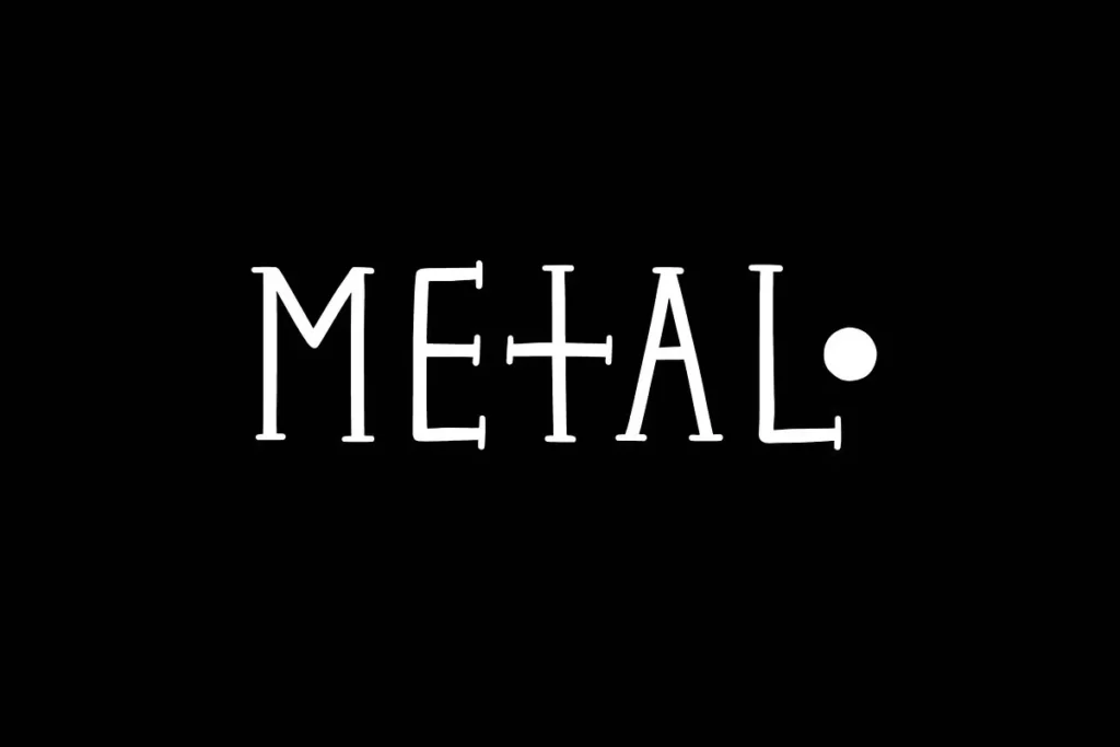 Metal - Tattoo fonts