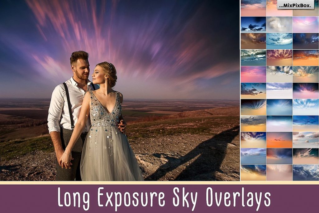 long exposure sky overlays