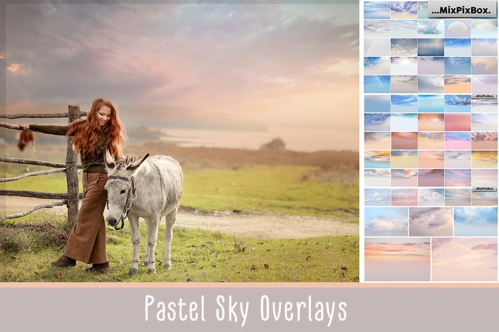 pastel sky overlays