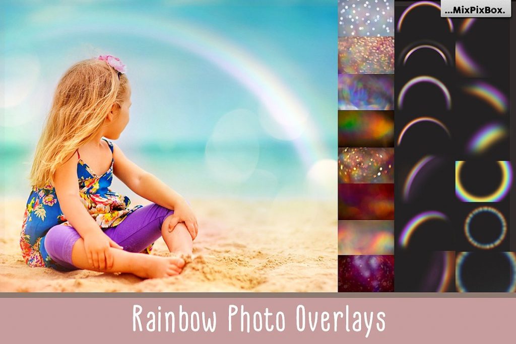 rainbow sky overlays