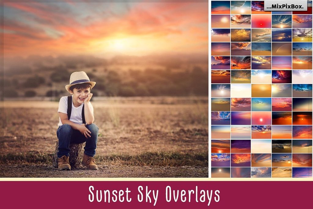 sunset sky overlays