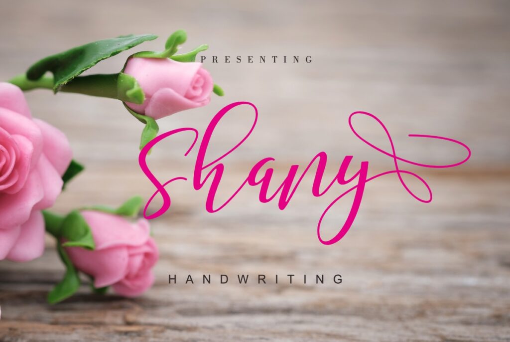 Image of Shany Handwriting Free Font by Pixelo