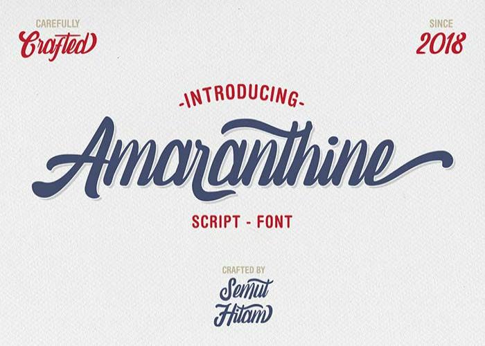 Best Vintage Fonts -Amaranthine Script Classic Vintage Font Poster Preview