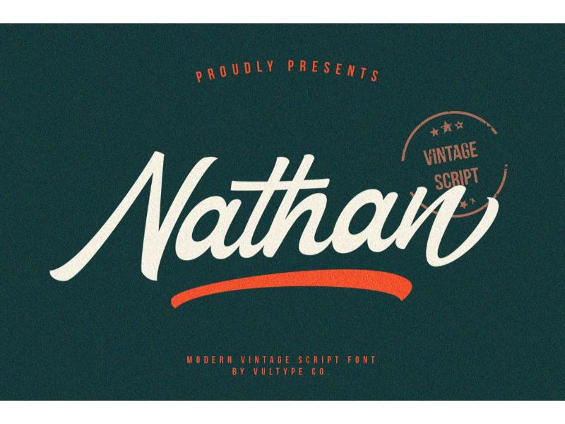 Best Vintage Fonts -Nathan Vintage Script Font