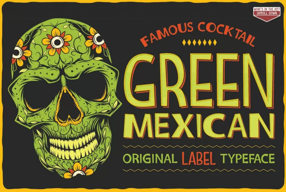 vintage-font-green-mexican